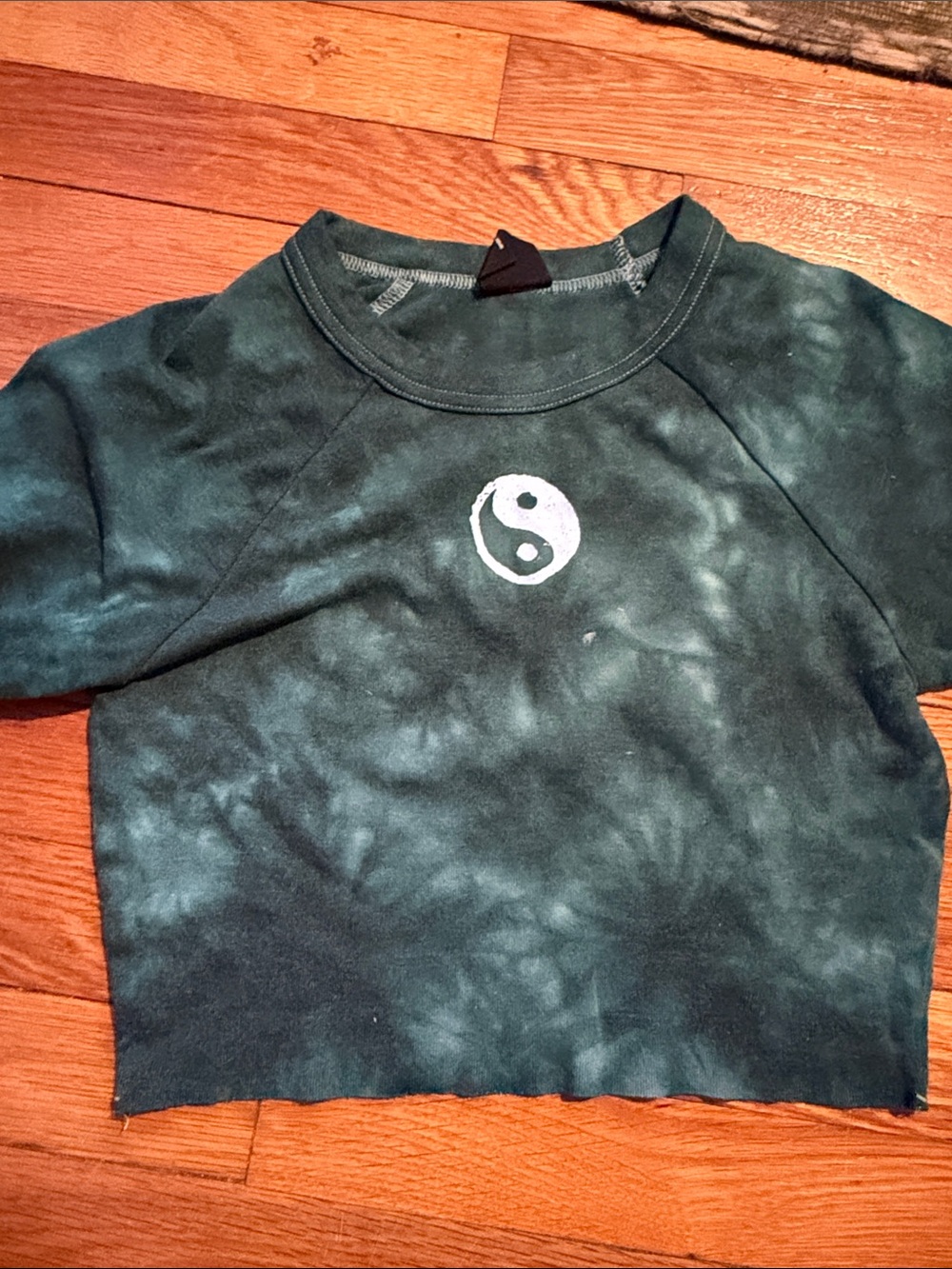PacSun Kids Dark Green Tie-Dye Yin Yang Sweatshirt